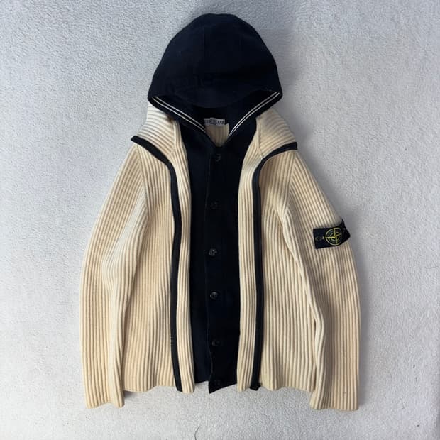 2008 스톤아일랜드 이태리 메이드 아카이브 후드 니트 가디건