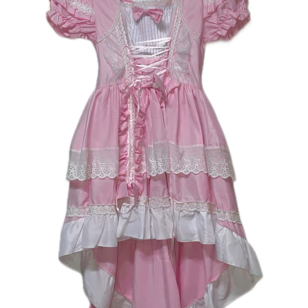 로리타 핑크 레이스 드레스