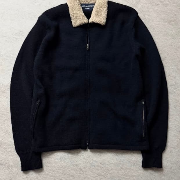 꼼데가르송 옴므 2005 시어링 니트집업