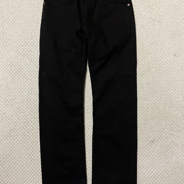 [31X32] 리바이스 00s 505 레귤러 핏 흑청 데님 팬츠