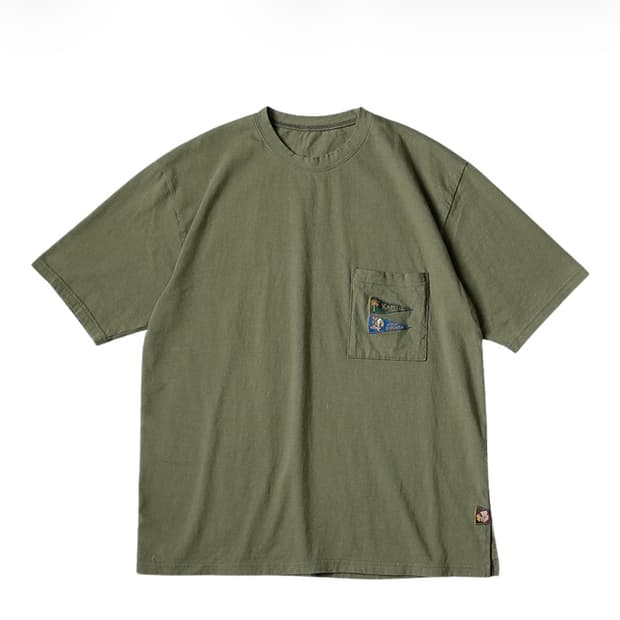 [L] 캐피탈 20 저지 패넌트 티셔츠 3 플래그 카키