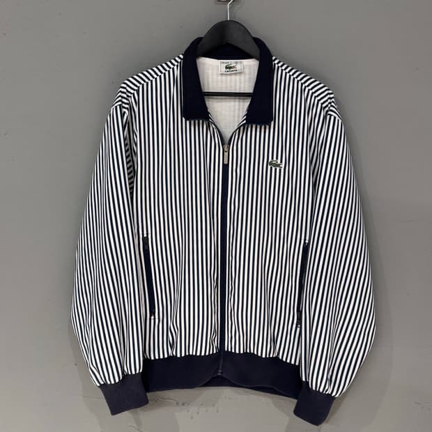 90s 라코스테 스트라이프 블루종 자켓