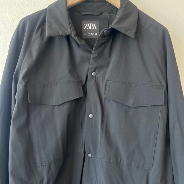자라 남성 블랙 셔츠자켓 경량코치자켓
