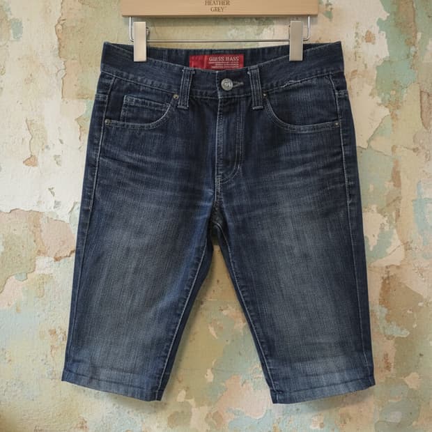 게스 데님 반바지 다크블루 28