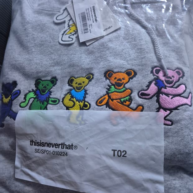 (새상품) 디스이즈네버댓 x 그레이트풀데드 댄싱 베어스 후드