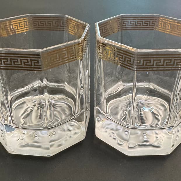 versace Medusa Lumière 위스키 글래스 2세트