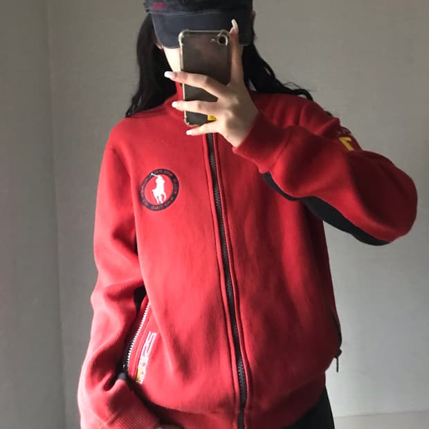 폴로 빅포니 레이싱 니트집업