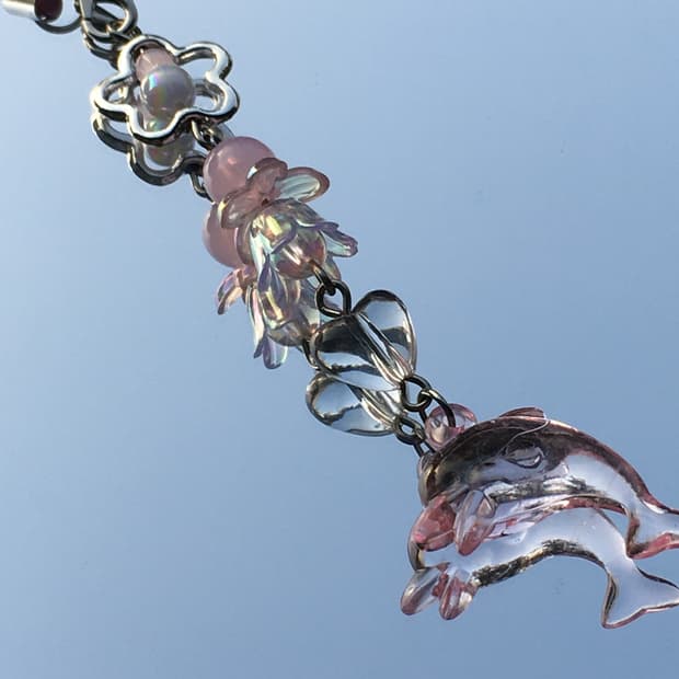 돌고래 비즈 키링