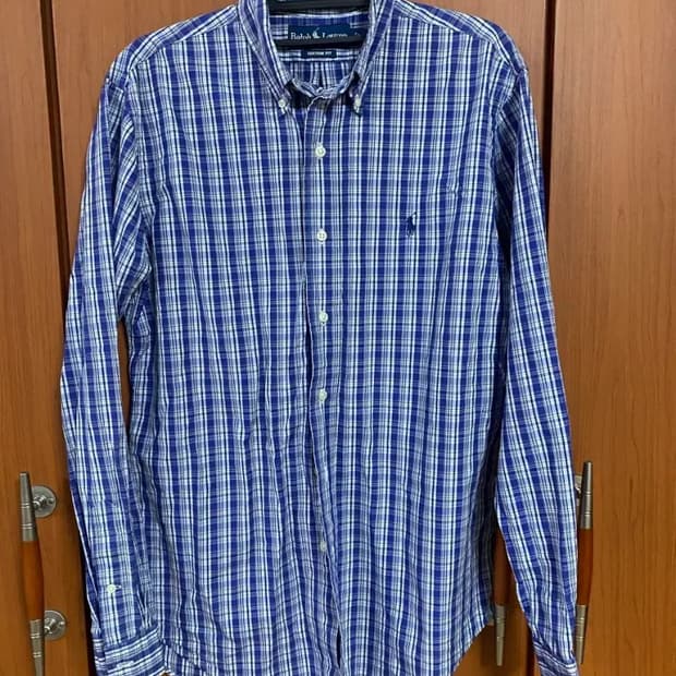 [POLO] 폴로 랄프로렌 블루 체크 셔츠 M사이즈