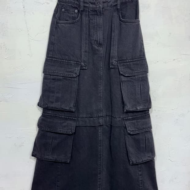 JUUN.J Cargo Denim Long Skirt