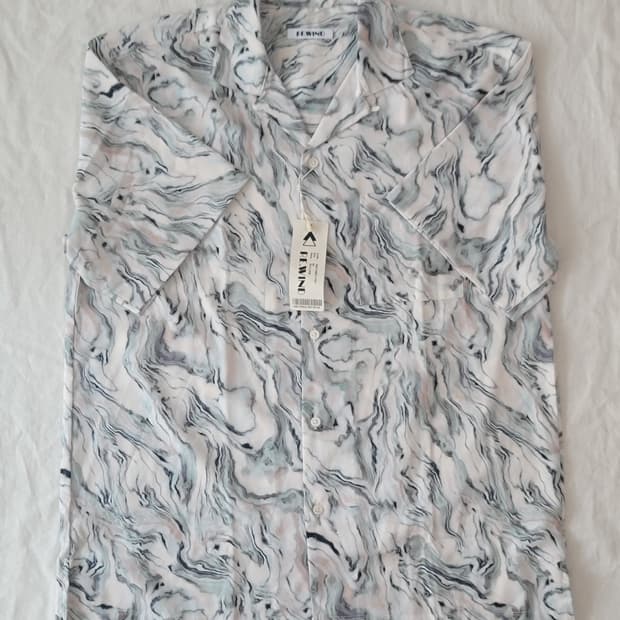 REWIND 리와인드 마블 패턴 셔츠 새상품