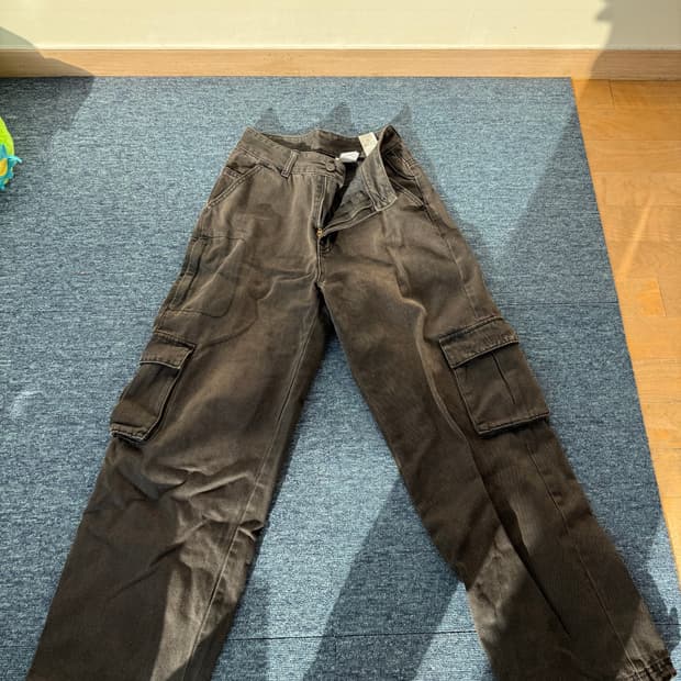 Acid Cargo Jogger Pants Black