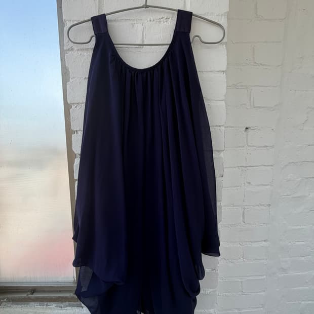 #6 Plum Draped Midi Dress