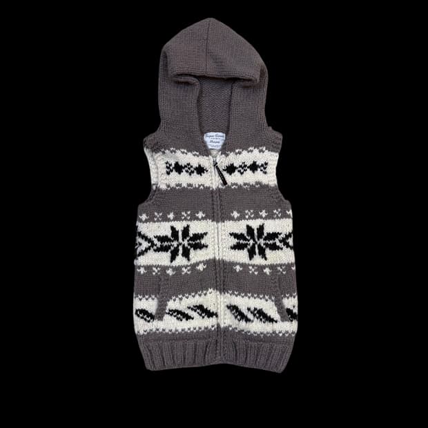 anata Hand Knits Merino Wool Hoodie Vest