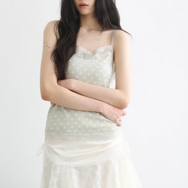 bad blue Doze Lace Sleeveless Neo Dot