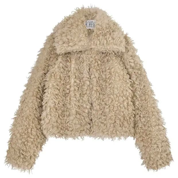 보헤미안서울 클라우드 퍼 자켓 베이지