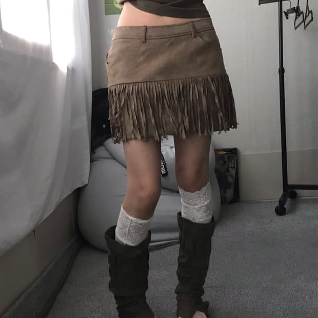 오디너리 홀리데이 프린지 스커트