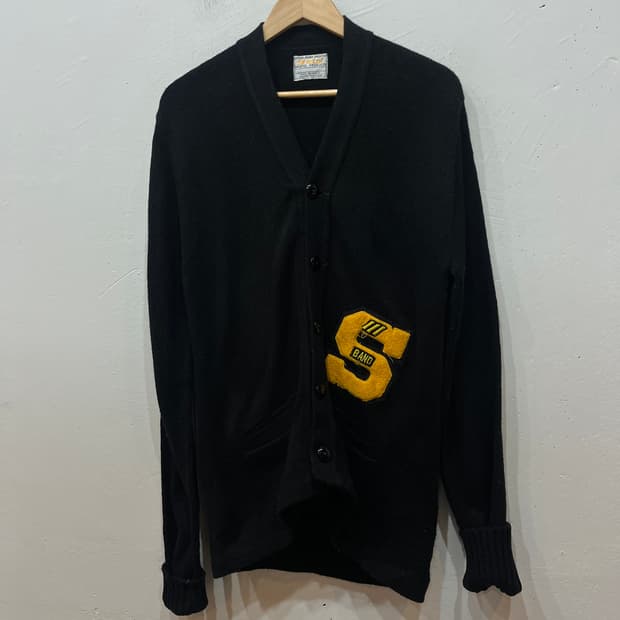 60s Bristol 레터맨 아크릴 가디건 Made in USA