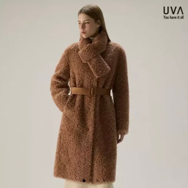 UVA 양모 롱코트 55사이즈