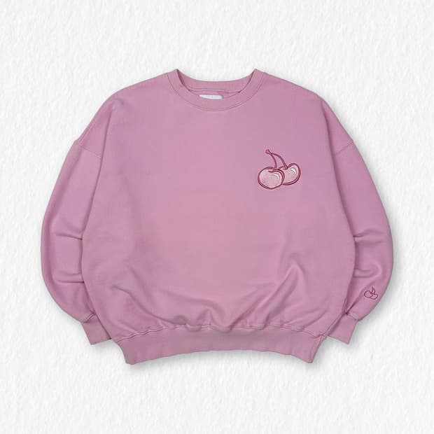 키르시 체리 맨투맨 핑크