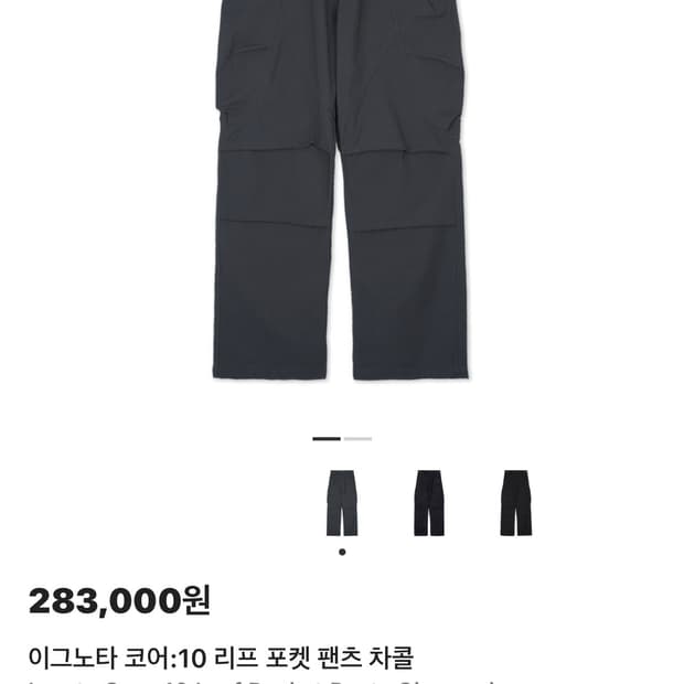 구매!! 이그노타 코어10 리프 포켓 팬츠