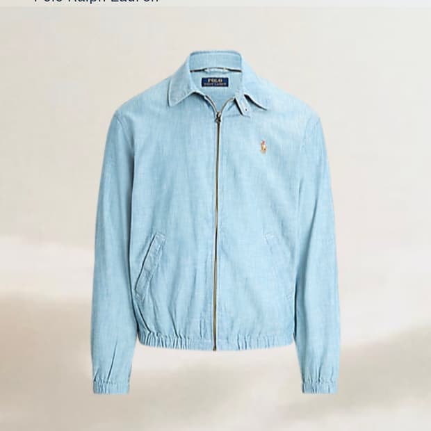 베이포트 인디고 샴브레이 재킷