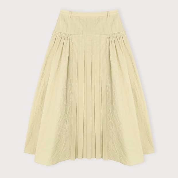 에토스 CRINKLE PLEATS MAXI SKIRT