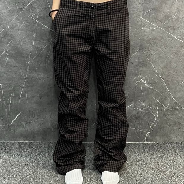 General supply 신치백 체크 코튼팬츠 s272