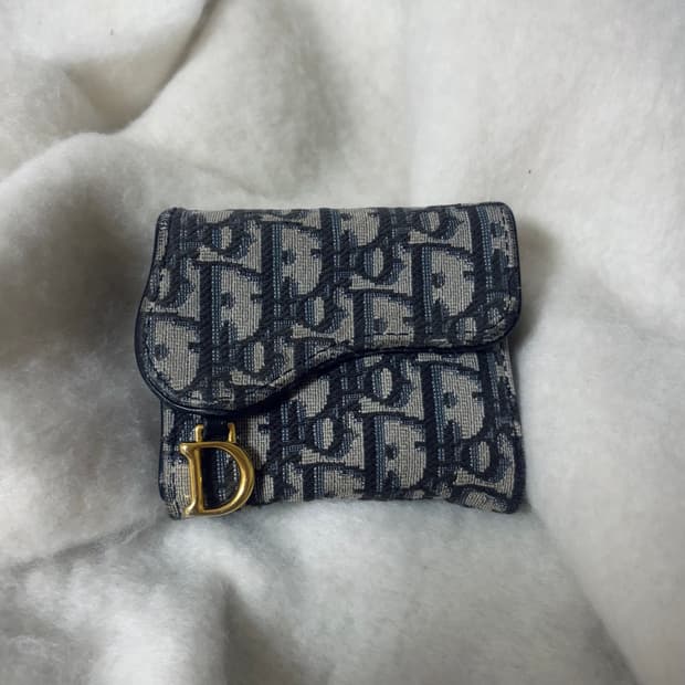 [정품]디올 오블리크 자카드 로터스 반지갑