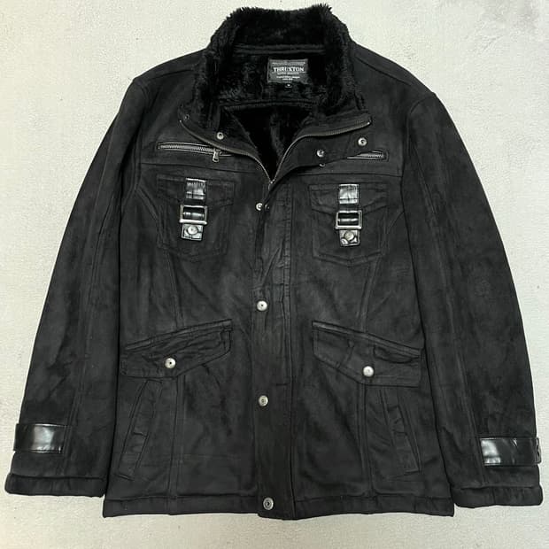 THRUXTON v-kei mood 스웨이드 무스탕 자켓