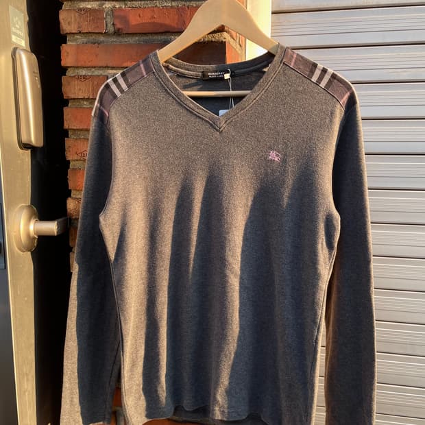 버버리 그레이 체크 핑크포인트 네트 