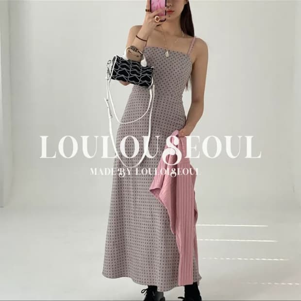 루루서울 체크바운드 드레스