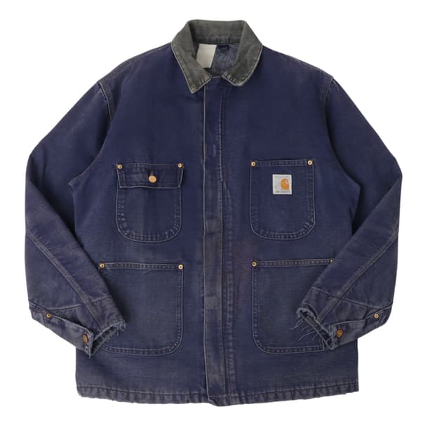 칼하트 100주년 블랭킷라이닝 네이비 초어 코트 자켓