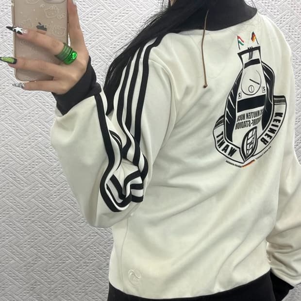 아디다스 유로 2008 독일 화이트크림 져지 집업 95 C08522