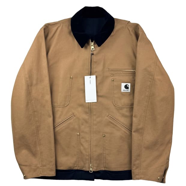 사카이 x 칼하트 WIP 리버시블 덕 자켓 베이지 네이비