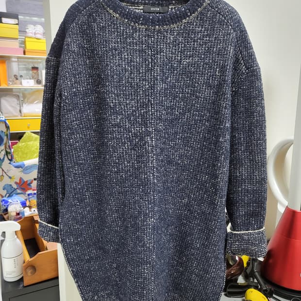 SYSTEM 니트 네이비 니트 프리사이즈 55-77