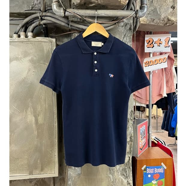 메종키츠네 반팔 카라티 네이비 XS #csz3353