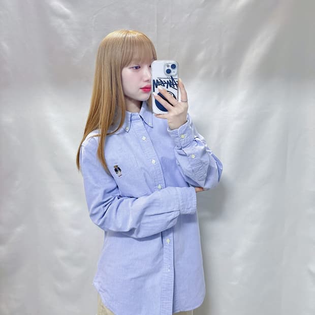 폴로 베어 솔리드 셔츠 (QR인증가능)