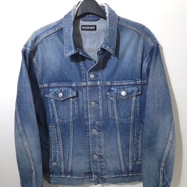 [새상품급] 발렌시아가 백로고 데님 청자켓 44Size