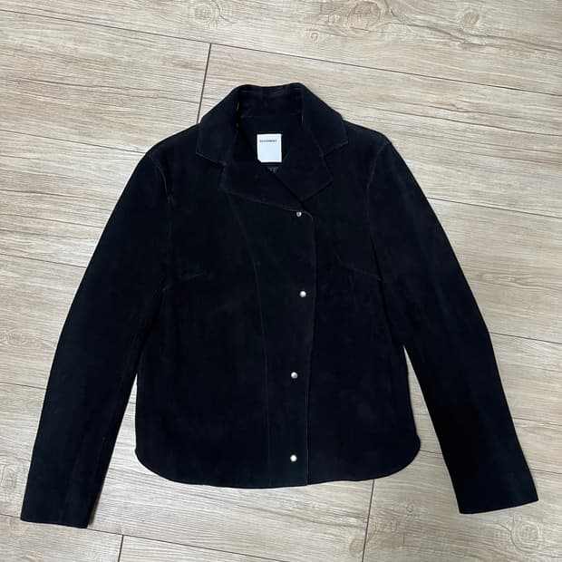 레투 스테이트먼트 블랙 리얼 스웨이드 자켓