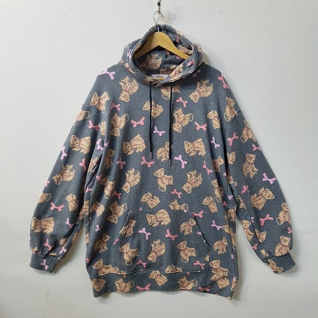 Ank Rauge 오버핏 후드 티셔츠 원피스