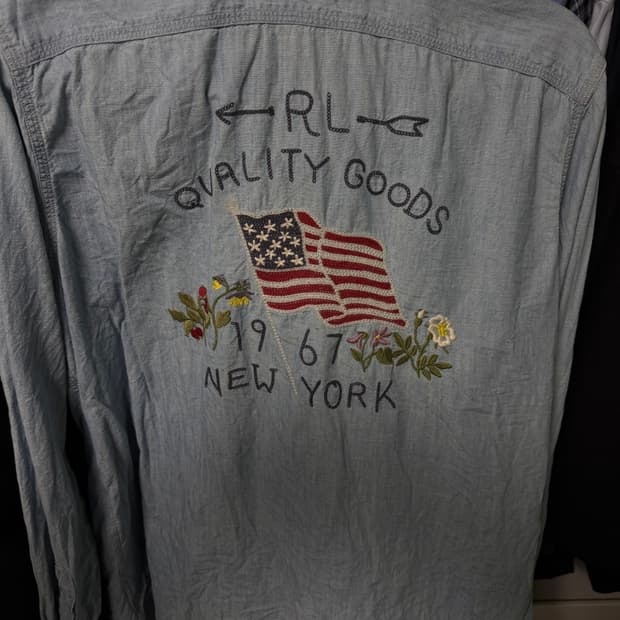 폴로 샴브레이 워크셔츠 M