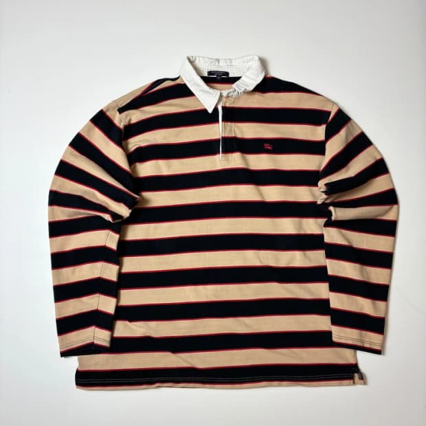 버버리 00's 단가라 럭비 카라 롱슬리브 PN8127