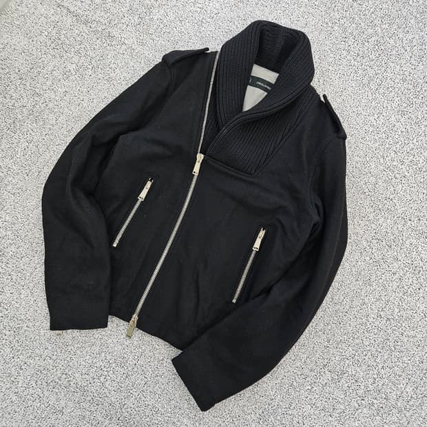 [50] 디스퀘어드2 숄카라 스웨이드 울 바이커 자켓 0102YH1