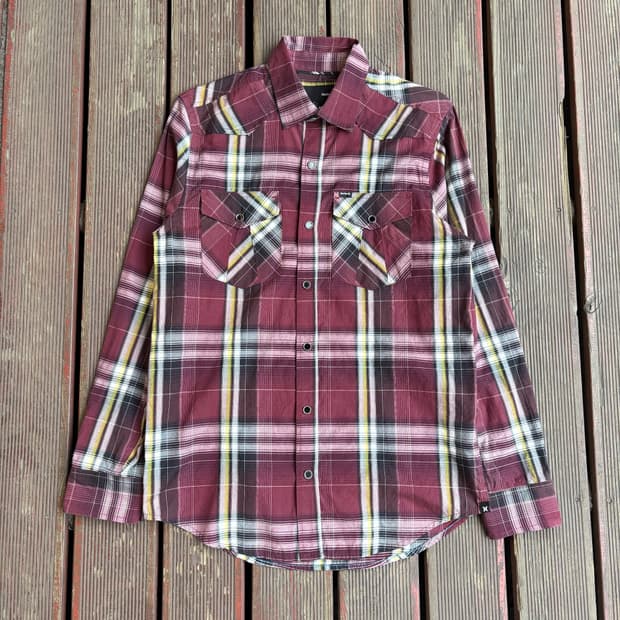 빈티지 체크 롱슬리브 셔츠