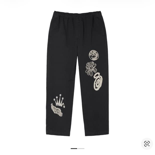 [S]스투시 노마 아이콘 비치 팬츠 워시드 블랙