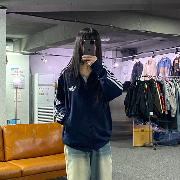 아디다스 오리지날 파이어버드 네이비 트랙탑져지  B4380