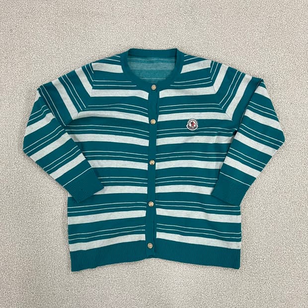 실측확인 와펜 스트라이프 가디건 0209M1