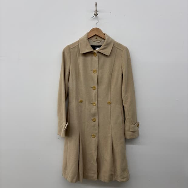 버버리 베이지색 플레어 코트 여s