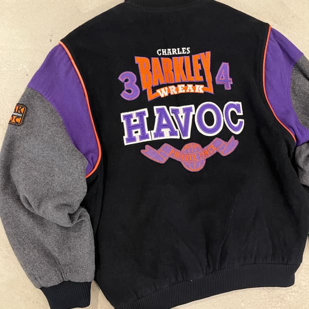 90s 나이키 찰스바클리 울 바시티 자켓